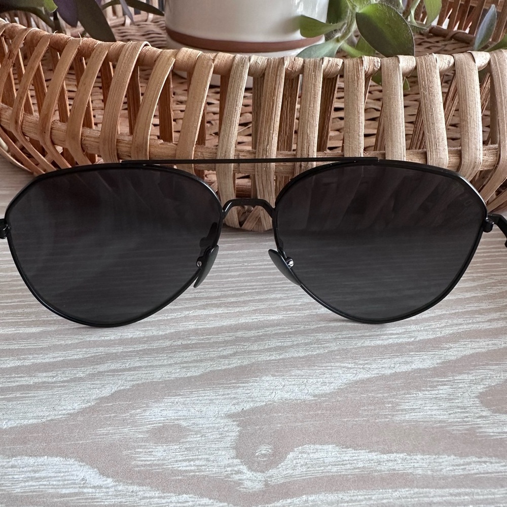 Diff Dash Aviator Sunglasses Matte Black Solid, c… - image 2